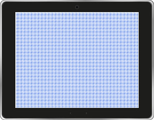 Image showing Black abstract tablet computer (tablet pc) on white background