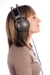 Image showing Woman listening music