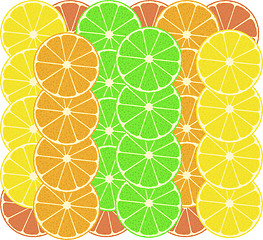 Image showing citrus fruits pattern background