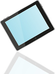Image showing Tablet pc with blue screen