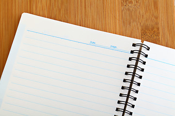 Image showing spiral note book background