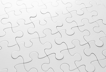 Image showing white jigsaw puzzle