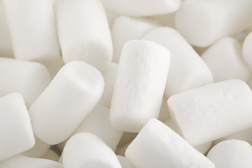 Image showing White marshmallows close up