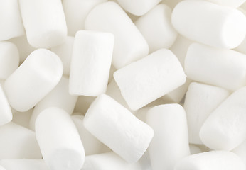 Image showing White marshmallows close up