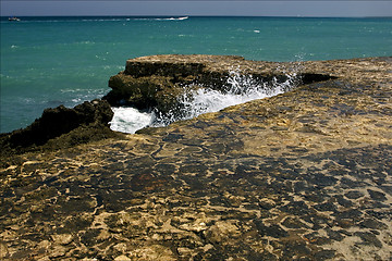 Image showing  sidewalk clouds abstract rock 