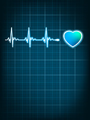 Image showing Heart beating monitor. EPS 8