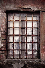 Image showing broke old  window  