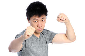 Image showing Asian man fighting