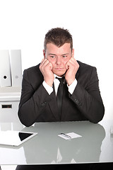 Image showing Depressed businessman