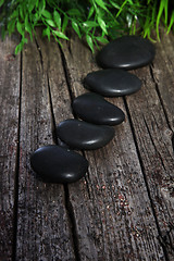 Image showing Basalt spa massage stones