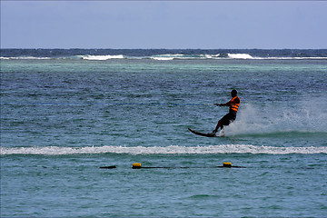 Image showing skiing in the ocean