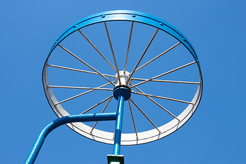 Image showing Metal detail as a bicycle wheel