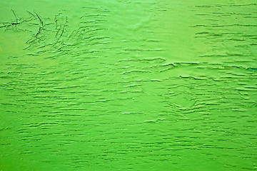 Image showing Wooden board painted in green