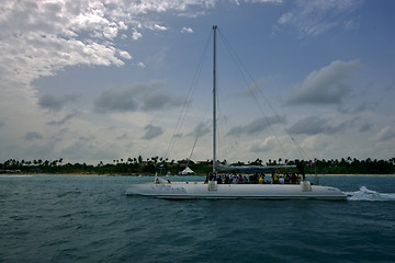 Image showing sailing water boat  