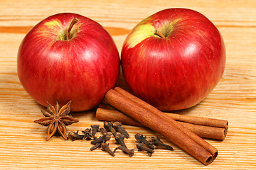 Image showing Apples and spices