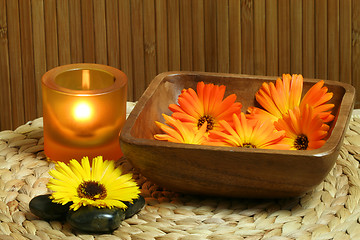 Image showing Marigold in bowl