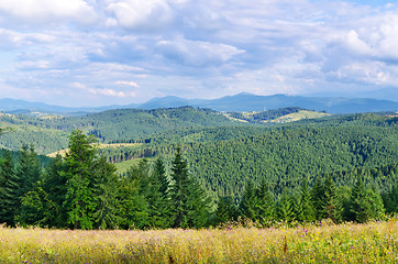 Image showing Beautiful green mountain landscape