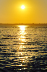 Image showing good sunset over river