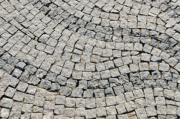 Image showing cobbled road as background