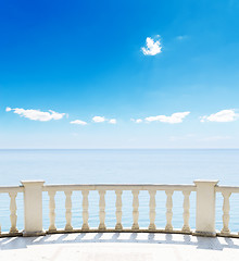 Image showing View of the sea from a hotel terrace