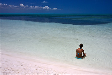 Image showing relax and coastline in the caraibbien  lagoon 