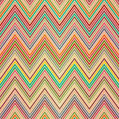 Image showing Seamless colorful zigzag pattern