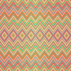 Image showing Seamless colorful zigzag pattern