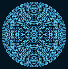 Image showing Abstract blue shape on black background