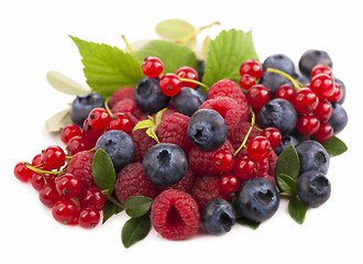 Image showing Handful of berries