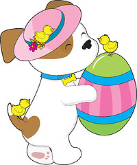 Image showing Cute Puppy Easter Egg