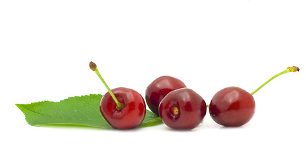 Image showing Ripe, juicy cherries