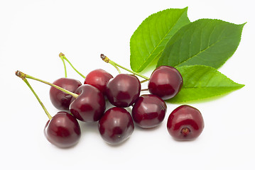 Image showing Ripe, juicy cherries