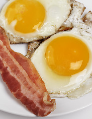 Image showing Fried Eggs And Bacon