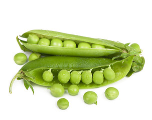 Image showing Green peas in stryuchka