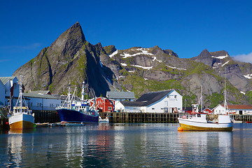 Image showing Fishing port in Norway