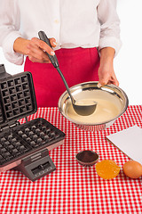 Image showing Homemade waffles