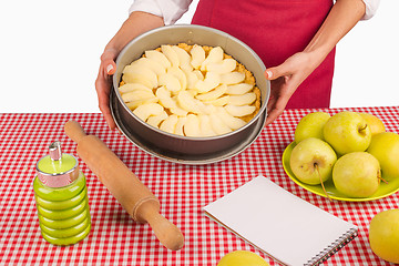 Image showing Apple pie ready for the oven