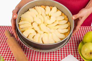 Image showing Apple pie ready for the oven