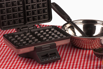 Image showing Waffle utensils still life