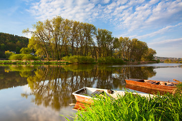 Image showing Boats on the river