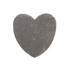 Image showing Heart shaped piece of slate