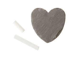 Image showing Heart shaped piece of slate