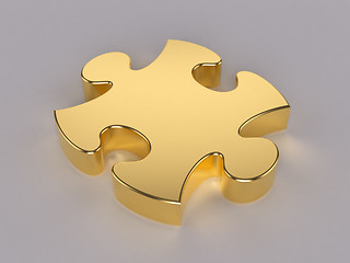 Image showing Gold puzzle