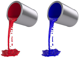 Image showing Paint can pouring out