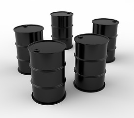 Image showing Oil barrels