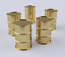 Image showing Gold barrels