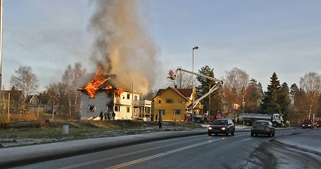 Image showing House on fire