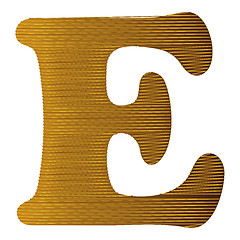 Image showing Letter in gold metal texture