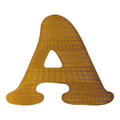 Image showing Letter in gold metal texture