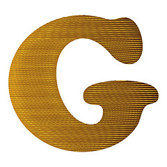 Image showing Letter in gold metal texture